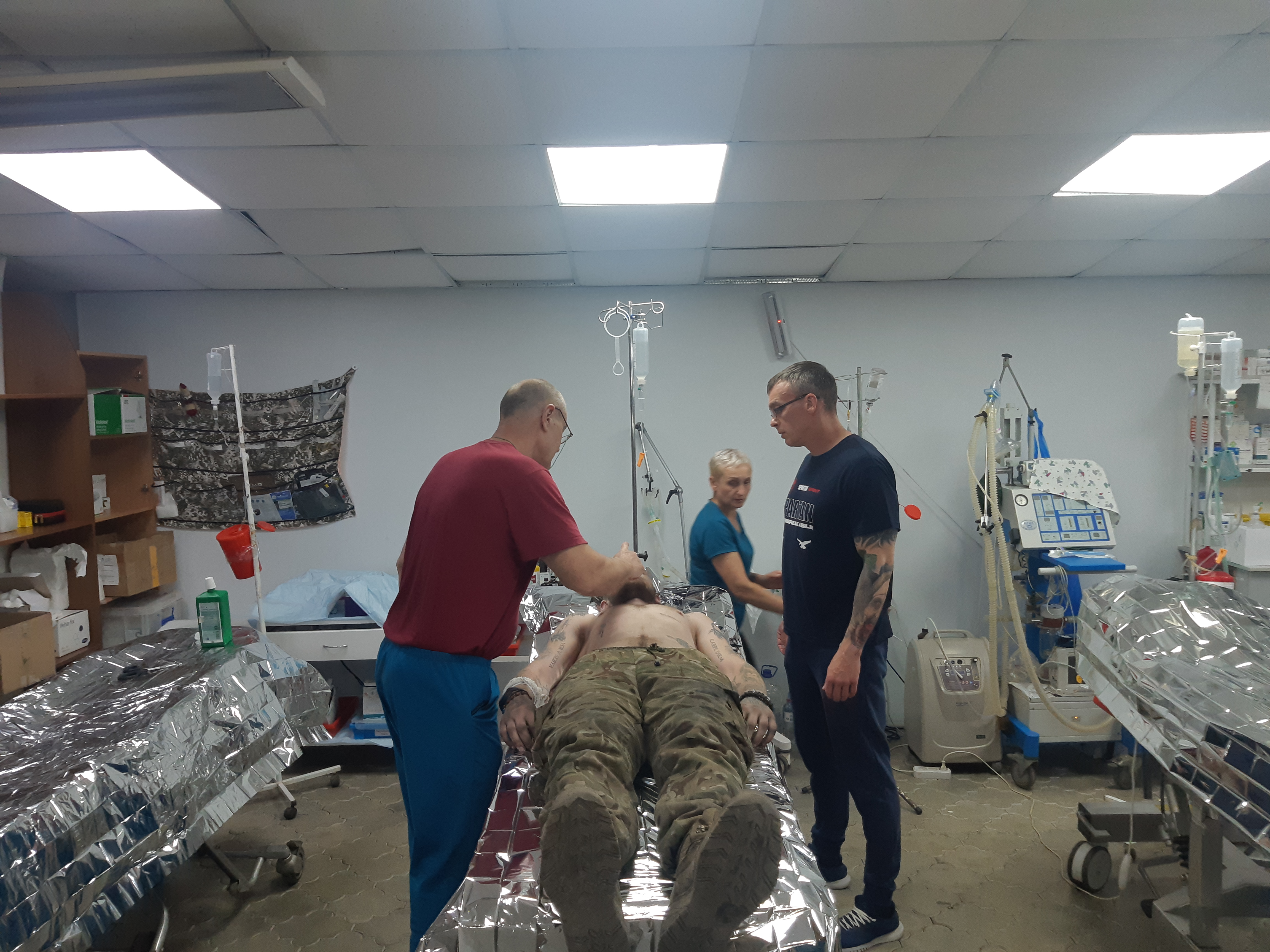 Ukrainian field hospital medics