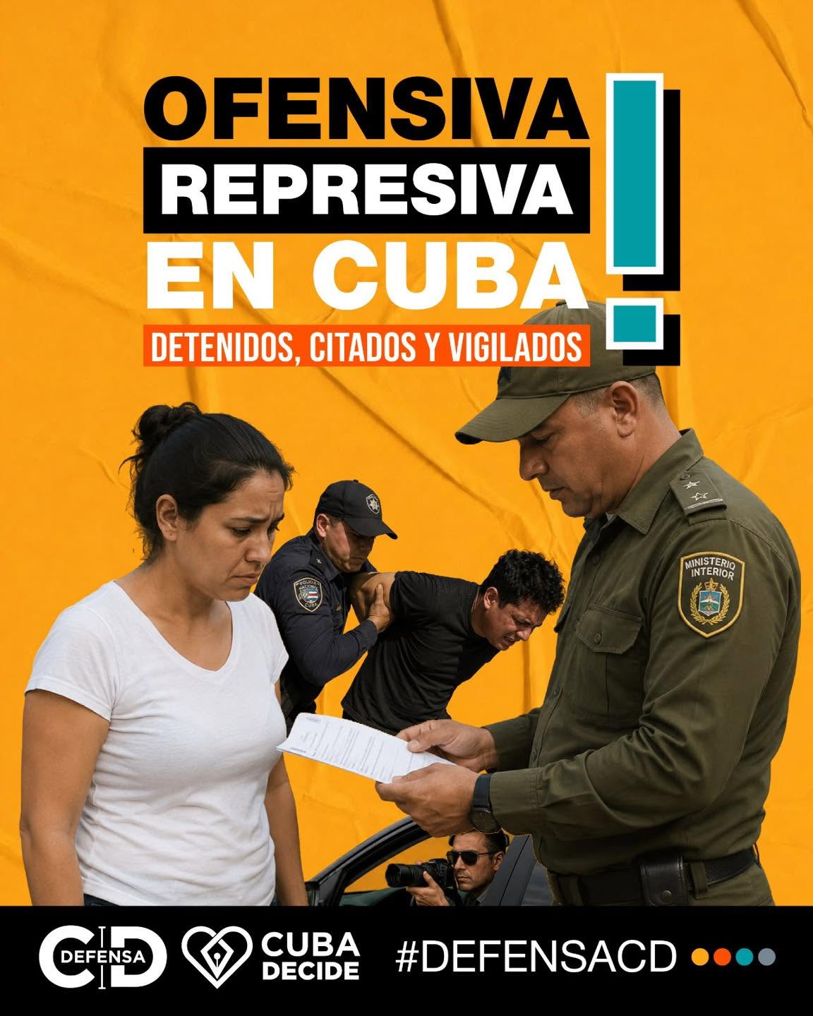 Ofensiva represiva en Cuba (Cuba Decide)