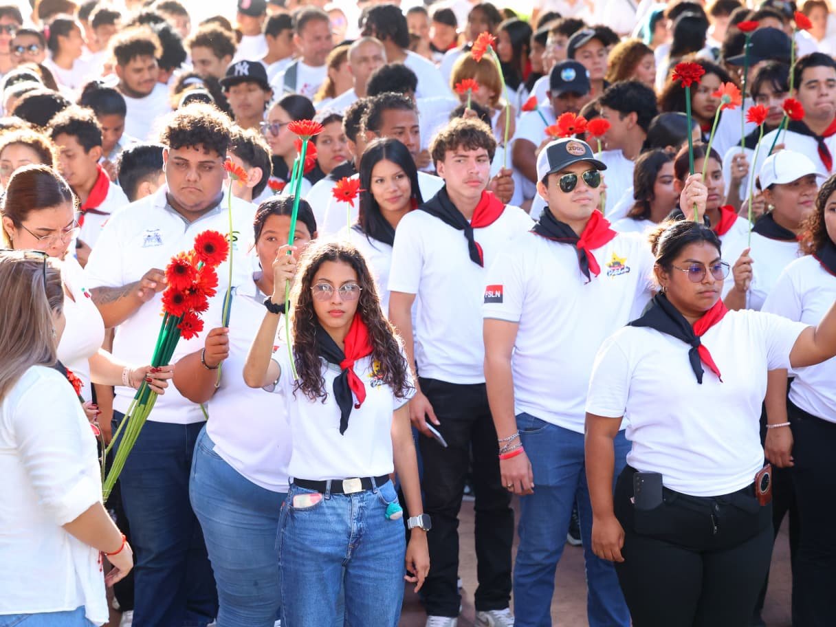 Sandinista youth at a pro-government rally, Nicaragua