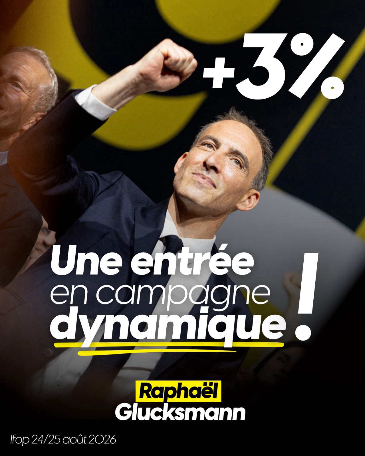 Raphael Glucksmann campaign card