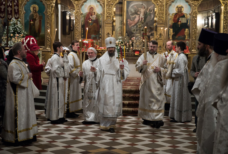 An Orthodox church service in Estonia