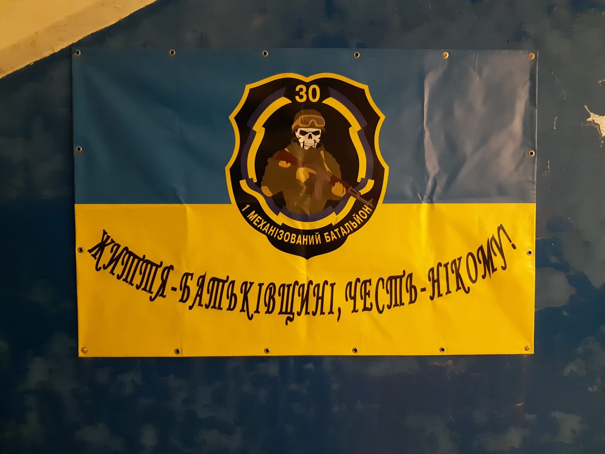 Banner of the 1st Mechanized Battalion of Ukraine's 30th Brigade